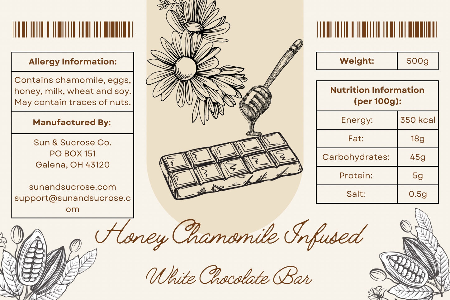 Honey Chamomile Infused Bar
